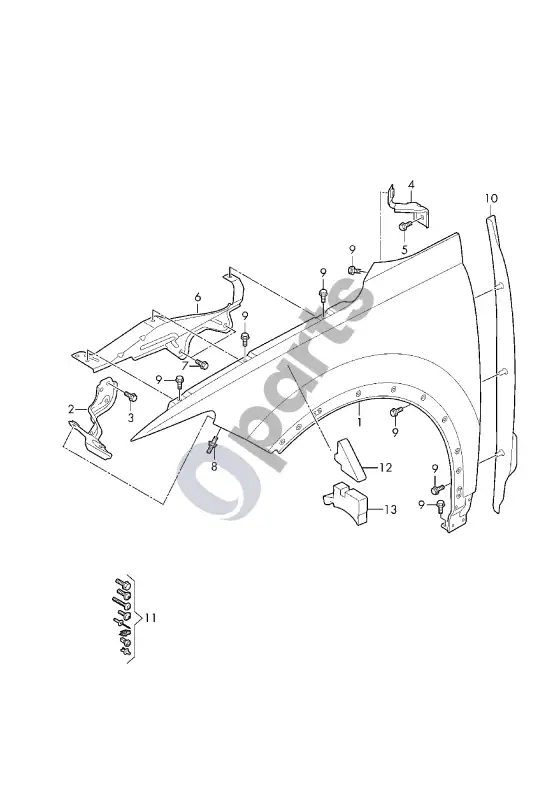 Audi Q4 e-tron sparnas – schema