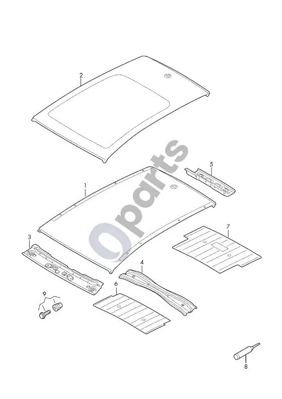 Audi Q4 e-tron stogas – schema