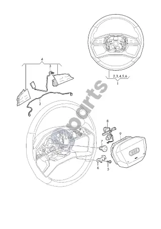 Audi Q6 e-tron (2024–) Vairas – schema