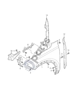 Audi Q6 e-tron (2024–) Sparnas – schema
