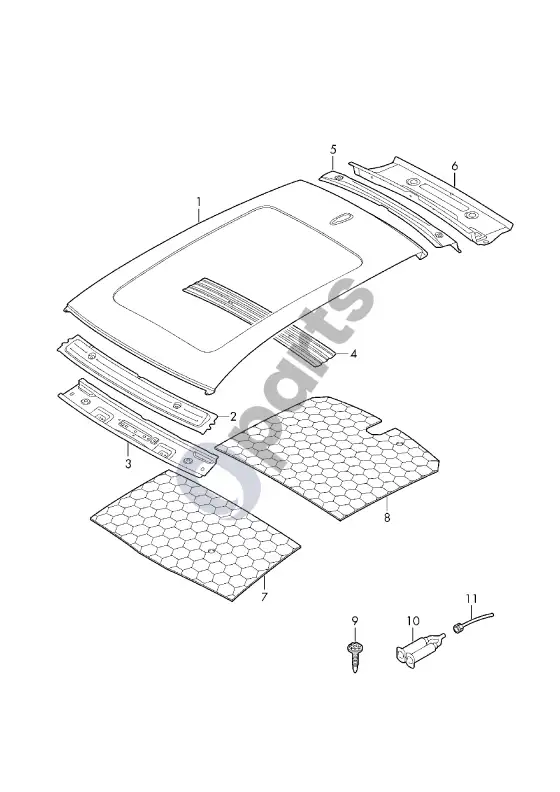 Audi Q6 e-tron stogas – schema