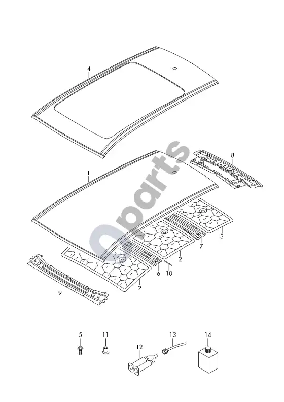 Audi Q7 4M stogas – schema