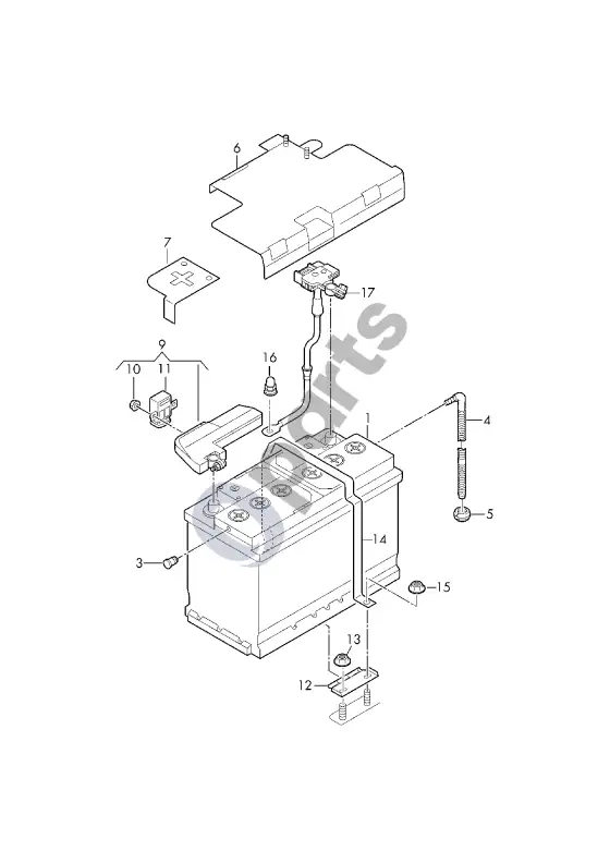Audi Q8 akumuliatorius – schema