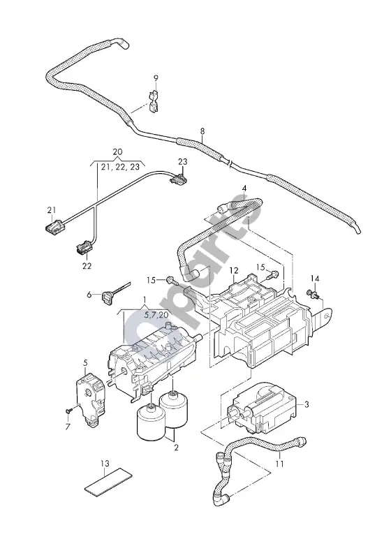 Audi Q8 aromatizatorius – schema