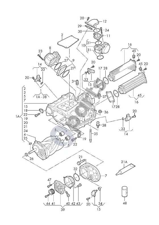 Audi Q8 kompresorius – schema
