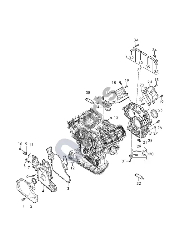 Audi Q8 sandarinimo flanšas – schema