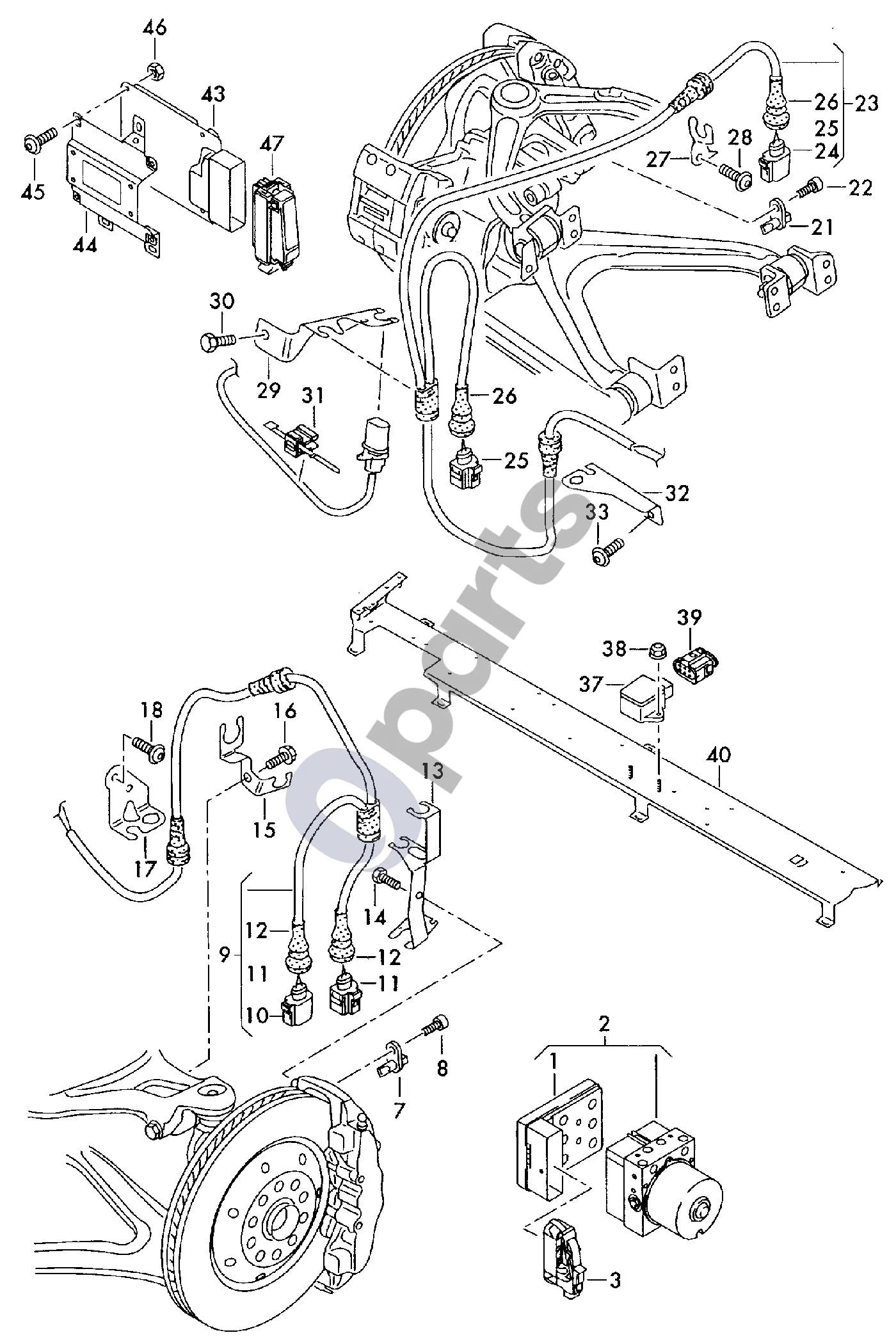 Audi R8 42 (2006–2015) ABS valdymo blokas schema – Kombinuotas pagreičio ir posūkio greičio jutiklis F 42-9-000 461>>*