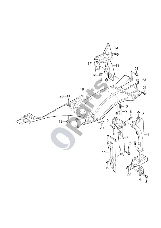 Audi R8 4S sparnas – schema