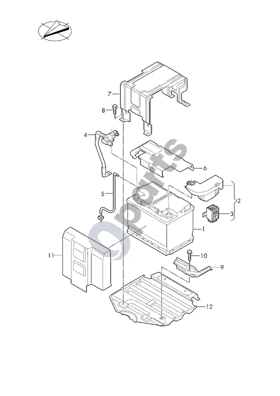 Audi RS Q3 akumuliatorius – schema