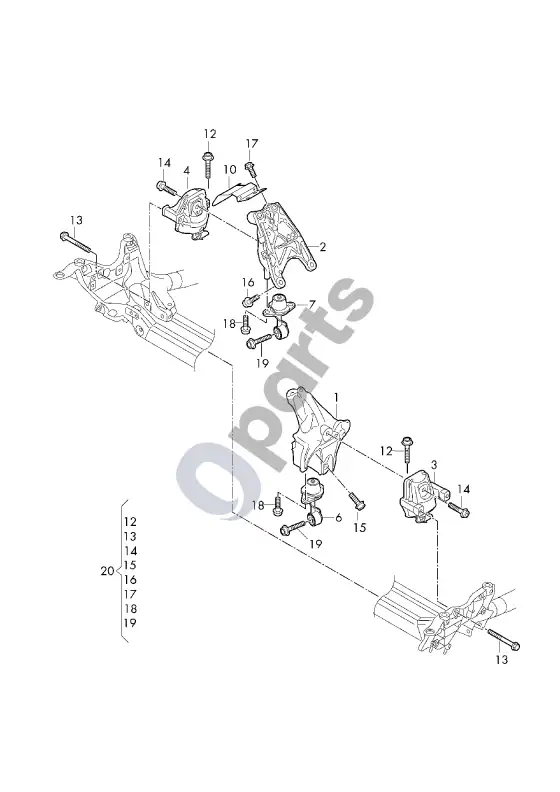Audi RS Q8 stabilizatorius – schema