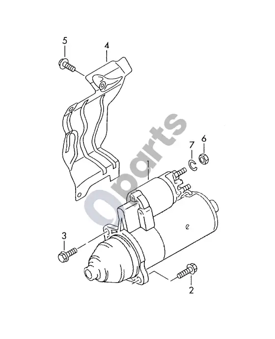 Audi RS4 B7 starterio versija – schema