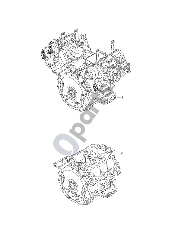 Audi RS4 B9 cilindrų blokas – schema