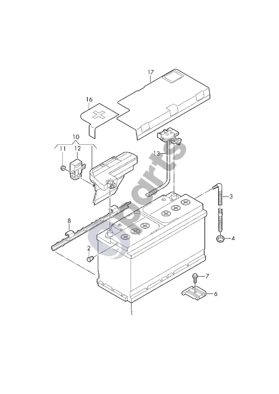 Audi RS5 akumuliatorius – schema