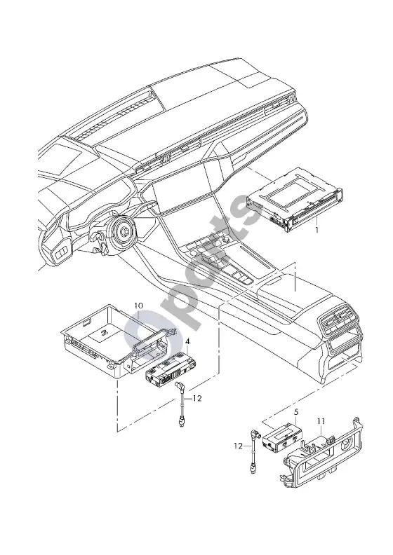 Audi RS6 C8 DVD grotuvas – schema