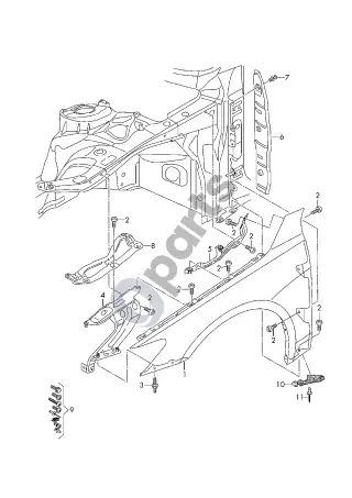 Audi RS6 C8 (2019–) Sparnas – schema