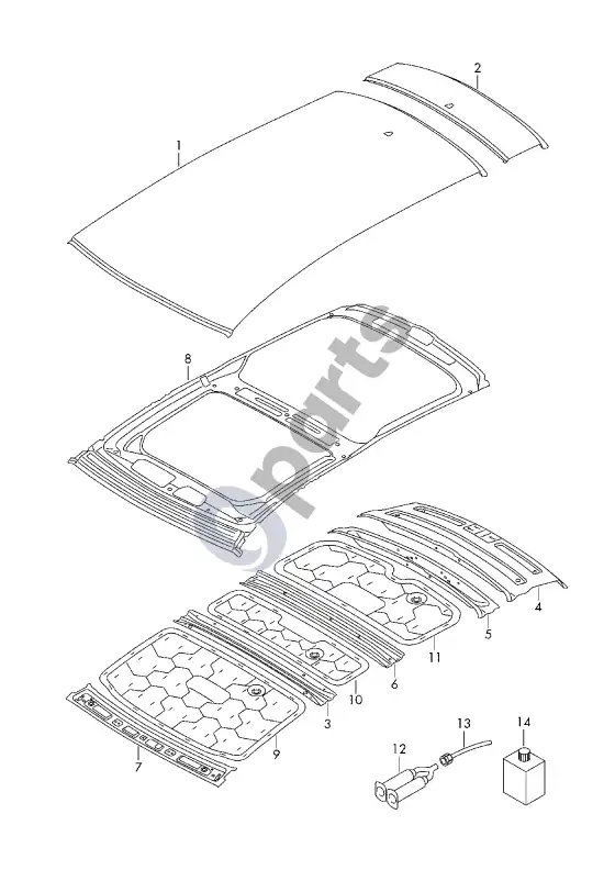 Audi RS6 C8 stogas – schema