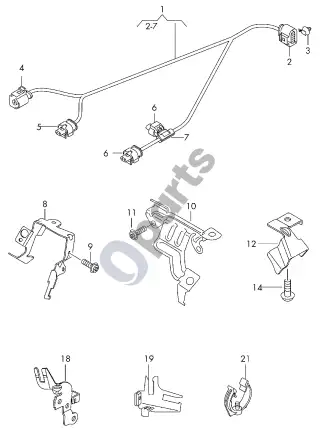 Audi S5 (2007–2017) Bamperis – schema