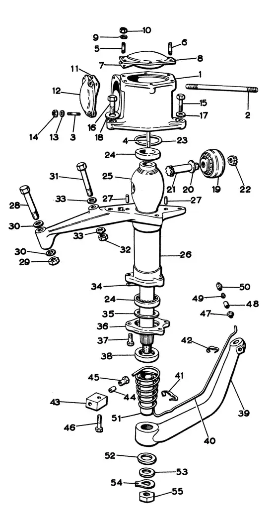 Bentley S Continental B series oil lubrication of pendulum lever (steering box LHD power steering) – schema