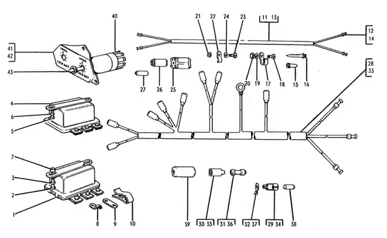 Bentley S2 B series early electrical (except USA & canada) – schema