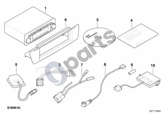 BMW 1 E81 E87 atsarginės dalys, radijas su navigacija; ... - 2007.03 – schema