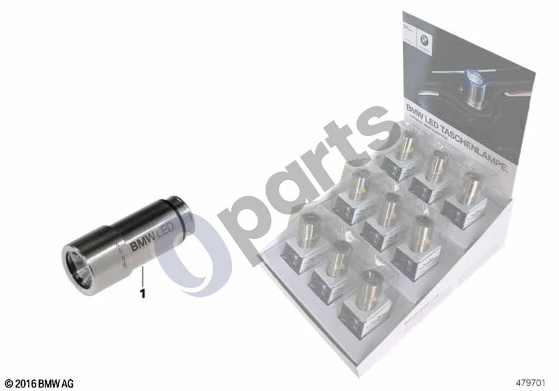 BMW 1 E81 E87 (2004–2011) BMW LED žibintuvėlis schema – pozicija 01: BMW LED žibintuvėlis