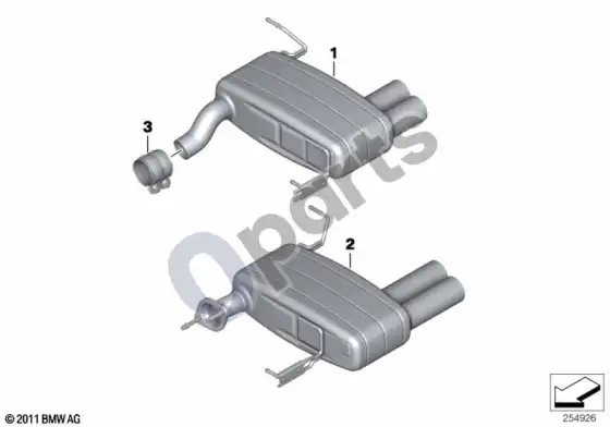 BMW 1 E81 E87 BMW performance duslintuvo sistema – schema