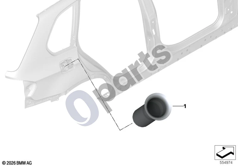 BMW 1 E81 E87 (2004–2011) Degalų pildymo adapteris, dyzelinas, universalus schema – pozicija 01: Degalų pildymo adapteris, dyzelinas, universalus
