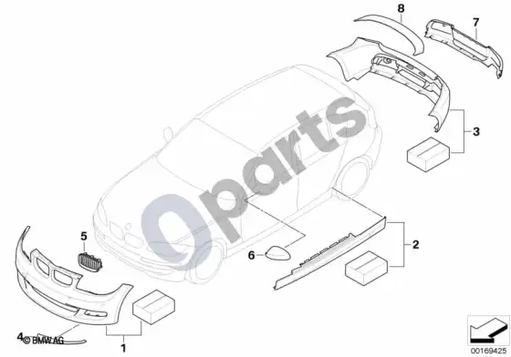 BMW 1 E81 E87 BMW performance aerodinamika (E81 116D) – schema