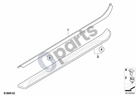 BMW 1 E81 E87 dangtelis, įlipimo angos (E81 116D) – schema