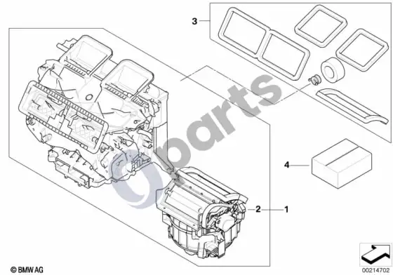 BMW 1 E81 E87 automatinio oro kondicionavimo korpuso dalys valeo – schema