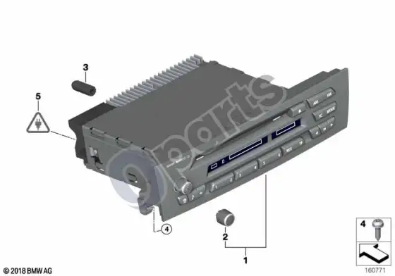 BMW 1 E81 E87 radijas BMW business CD (E81 116D, E87 LCI 116D) – schema