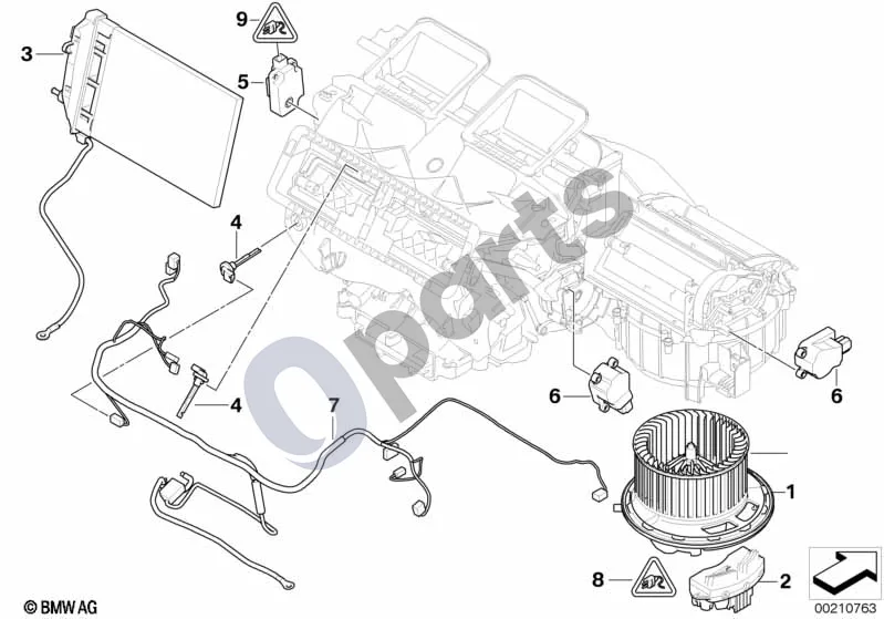 BMW 1 E81 E87 (2004–2011) Šildytuvo elektrinės dalys (E81 116D, E87 LCI 116D) schema – pozicija 08: Universalus DFK lizdo korpusas, nekoduotas