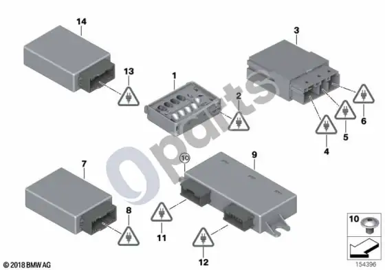 BMW 1 E81 E87 valdymo blokai / moduliai (E81 116D, E87 LCI 116D) – schema
