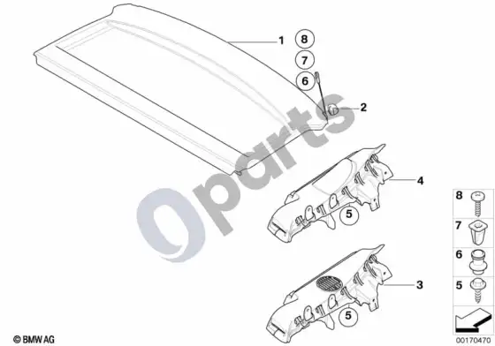 BMW 1 E81 E87 galinio lango lentyna (E81 116D) – schema