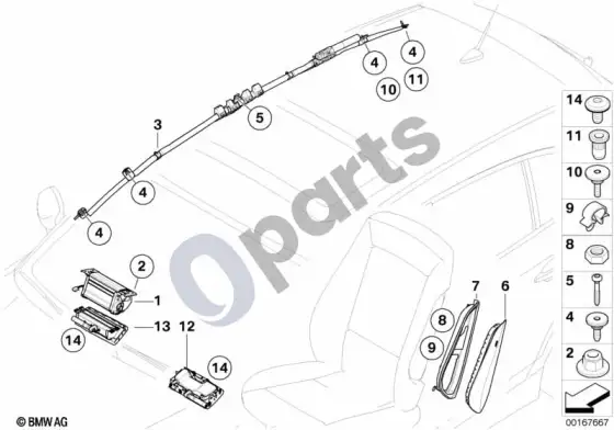 BMW 1 E81 E87 oro pagalvė (E81 116D) – schema