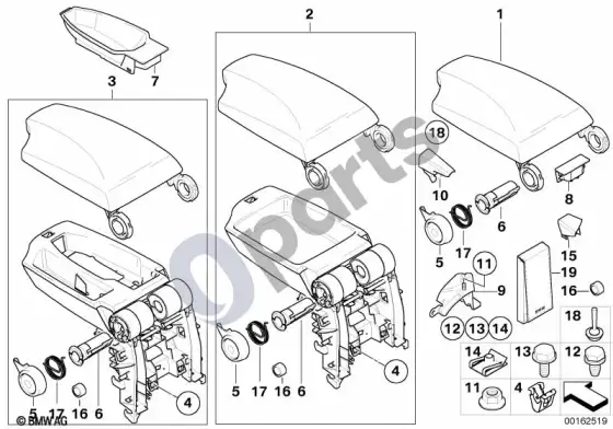 BMW 1 E81 E87 porankis, centrinė konsolė – schema