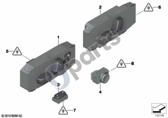 BMW 1 E81 E87 sėdynės reguliavimo jungiklis, priekinis (E81 116D) – schema