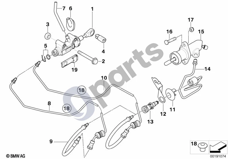 BMW 1 E81 E87 (2004–2011) Sankabos valdymas (E81 118D, E81 120D, E81 123D, E81 116D, E87 LCI 118D, E87 LCI 120D, E87 LCI 123D, E87 LCI 116D) schema – pozicija 13: Uždarymo vožtuvas