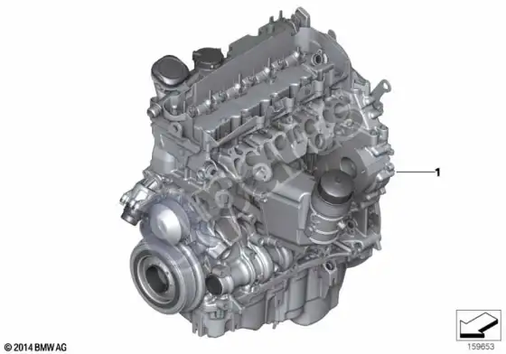 BMW 1 E81 E87 jėgos agregatas (E81 118D, E87 LCI 118D) – schema