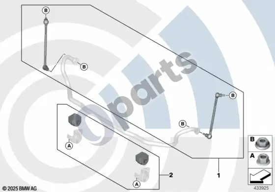 BMW 1 E81 E87 stabilizatoriaus remonto komplektai, priekiniai (E81 118IN46N, E81 120IN46N, E81 120IN43, E81 130I, E81 118D, E81 120D, E81 118IN43, E81 123D, E81 116D, E87 LCI 120IN43, E87 LCI 120IN46N, E87 LCI 130I, E87 LCI 118D, E87 LCI 120D, E87 LCI 116i1.6n45n, E87 LCI 116i1.6n43, E87 LCI 118IN43, E87 LCI 118IN46N, E87 LCI 123D, E87 LCI 116i2.0, E87 LCI 116D, E87 118I, E87 120I, E87 130I, E87 118D, E87 120D) – schema