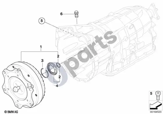 BMW 1 E81 E87 GA6L45R pavara (E81 130I, E87 LCI 130I) – schema