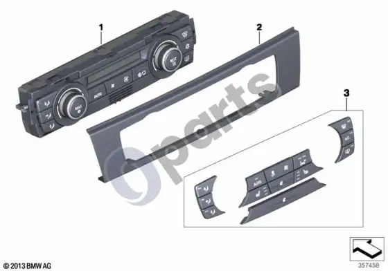 BMW 1 E81 E87 automatinis oro kondicionavimo valdymo blokas (E87 116I) – schema