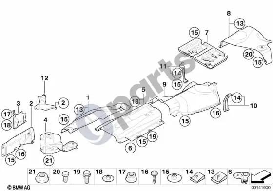 BMW 1 E81 E87 šilumos izoliacija (E87 116I) – schema