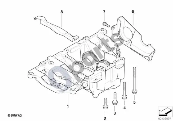 BMW 1 E81 E87 alkūninio veleno pavaros masių kompensatorius (E87 118D, E87 120D) – schema
