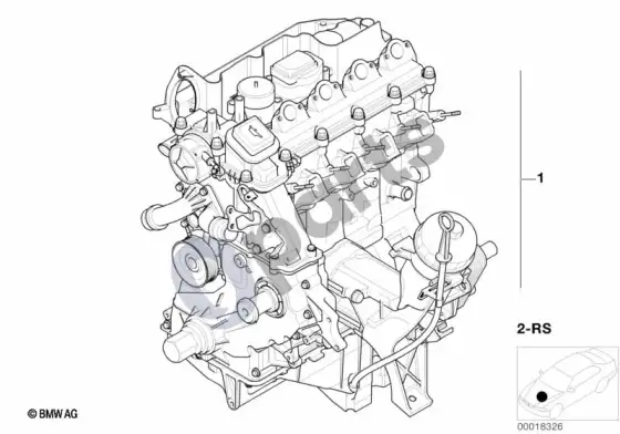 BMW 1 E81 E87 jėgos agregatas (E87 118D) – schema