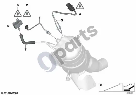 BMW 1 E81 E87 suodžių filtras, jutiklių sistema (E87 118D) – schema
