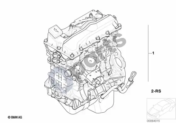 BMW 1 E81 E87 jėgos agregatas (E87 120I) – schema