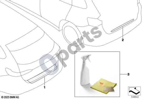 BMW 1 E81 E87 bagažinės krašto apsauga – schema