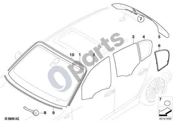 BMW 1 E81 E87 stiklai (E87 LCI 116D, E87 116I) – schema