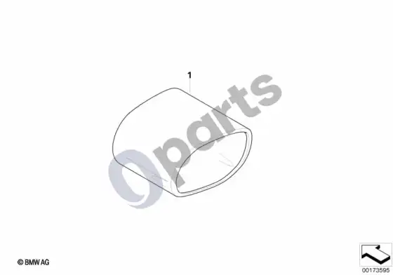 BMW 1 E81 E87 išmetimo vamzdžio apdaila, chromuota – schema